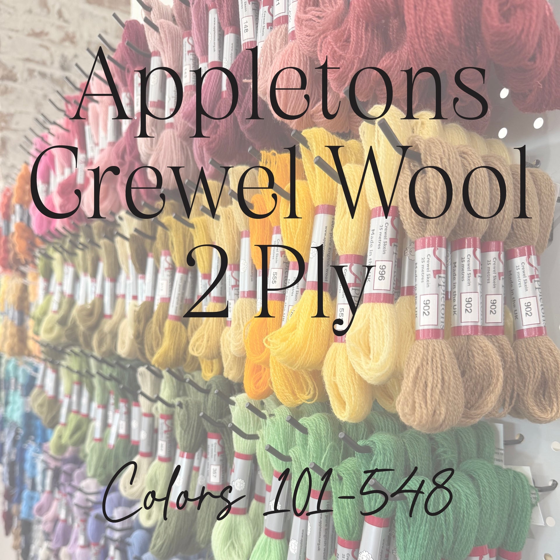 Appletons 2 Ply Crewel Wool Skeins: Colors 101-548