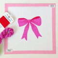 Pink Red Bow Needlepoint Canvas