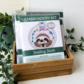Smiling Sloth Embroidery Kit by Jessica Long