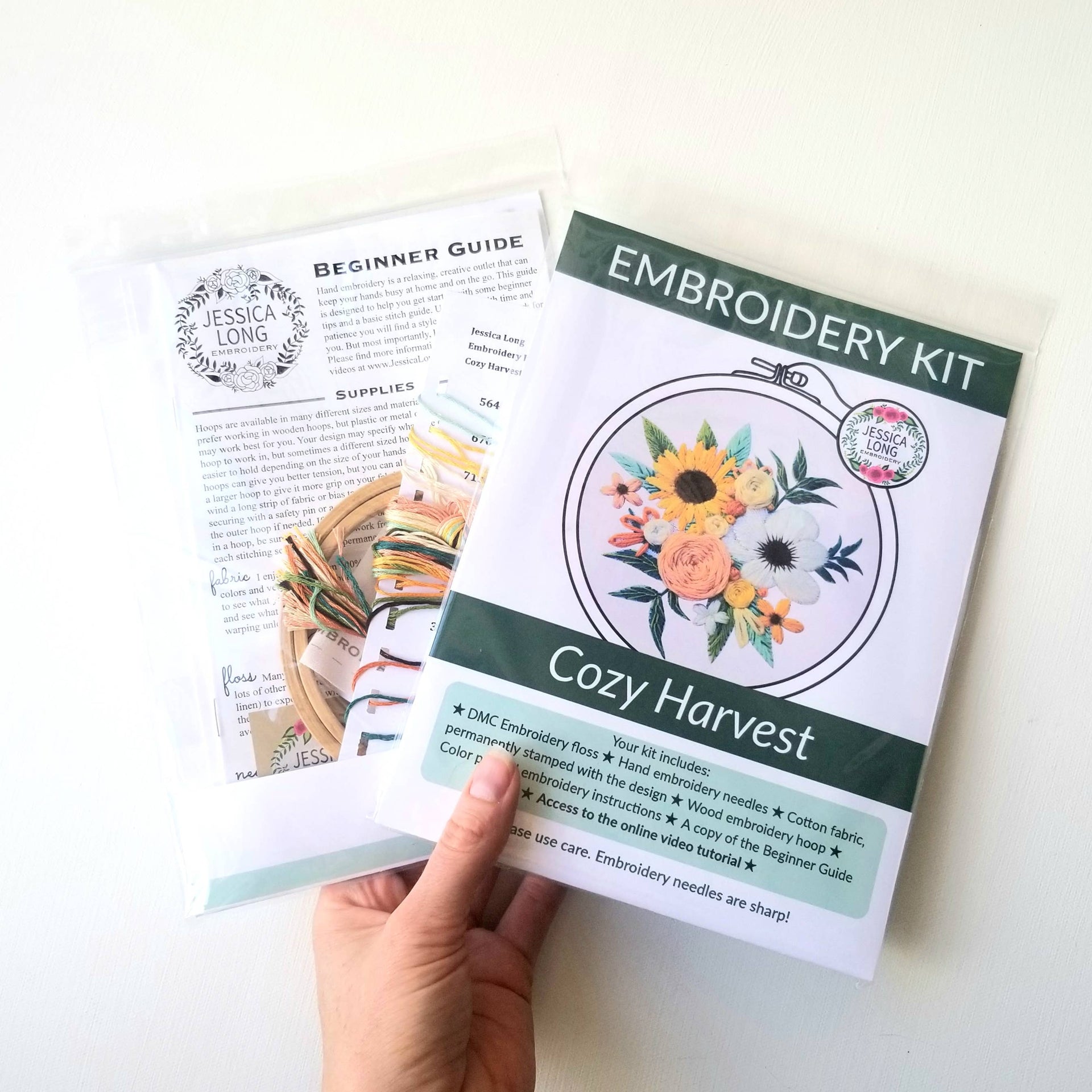 Cozy Harvest Beginner Embroidery Kit by Jessica Long