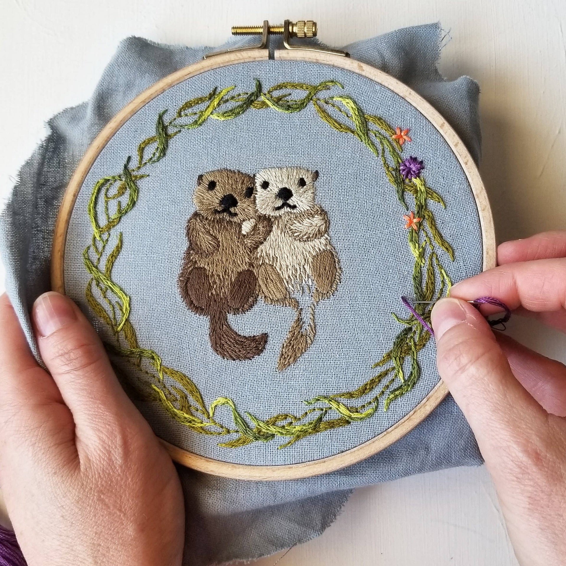 Otterly Adorable Embroidery Kit by Jessica Long