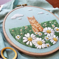 Happy Cat Embroidery Kit by Jessica Long